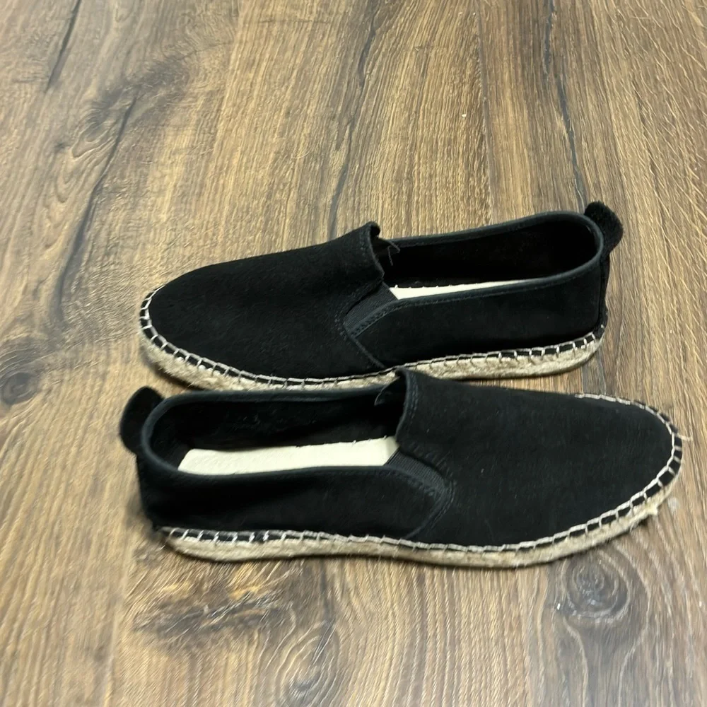 Free People black suede espadrilles size 8